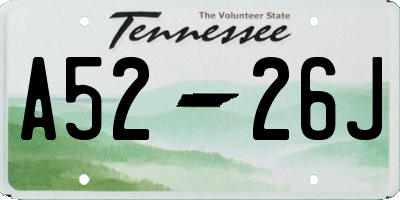 TN license plate A5226J