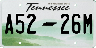 TN license plate A5226M