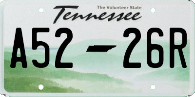 TN license plate A5226R