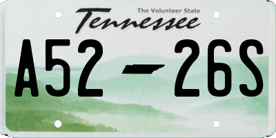TN license plate A5226S