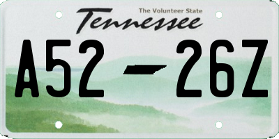 TN license plate A5226Z