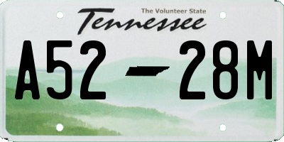 TN license plate A5228M
