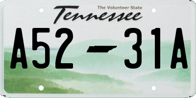 TN license plate A5231A