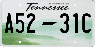 TN license plate A5231C