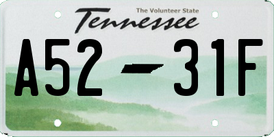 TN license plate A5231F