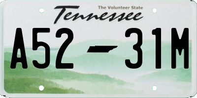 TN license plate A5231M