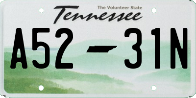 TN license plate A5231N