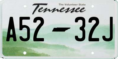 TN license plate A5232J