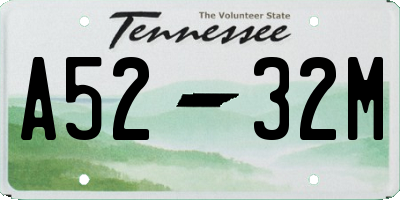 TN license plate A5232M
