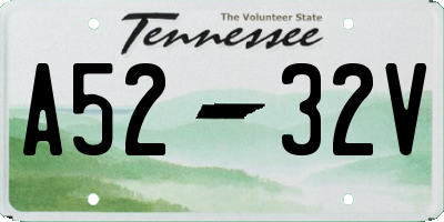 TN license plate A5232V