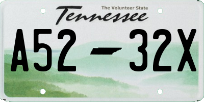 TN license plate A5232X