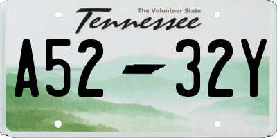 TN license plate A5232Y
