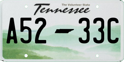 TN license plate A5233C