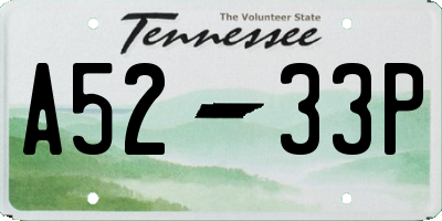 TN license plate A5233P