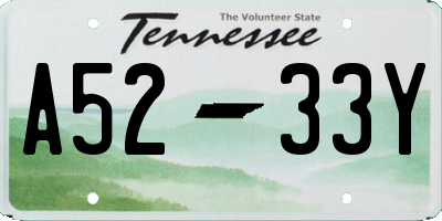 TN license plate A5233Y