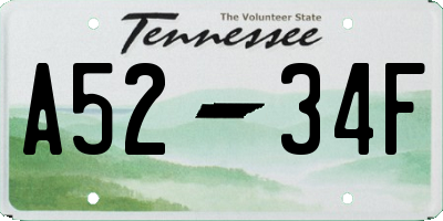 TN license plate A5234F