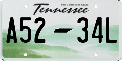 TN license plate A5234L