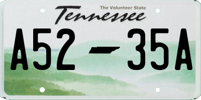 TN license plate A5235A