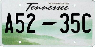 TN license plate A5235C