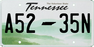 TN license plate A5235N