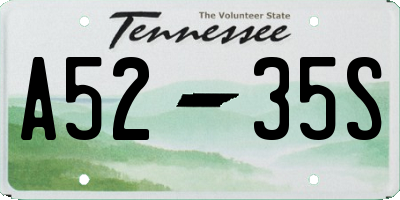 TN license plate A5235S