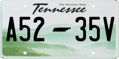 TN license plate A5235V