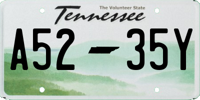 TN license plate A5235Y