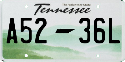 TN license plate A5236L