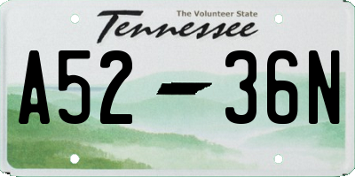 TN license plate A5236N