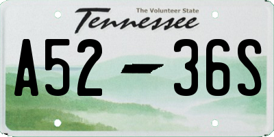 TN license plate A5236S