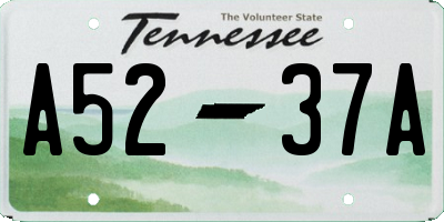 TN license plate A5237A