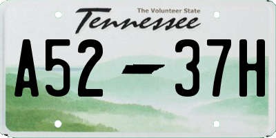 TN license plate A5237H
