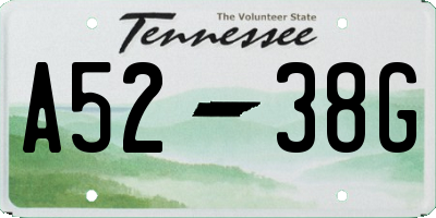 TN license plate A5238G