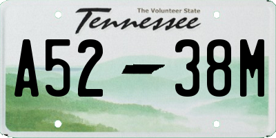 TN license plate A5238M