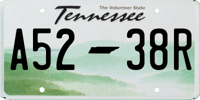TN license plate A5238R