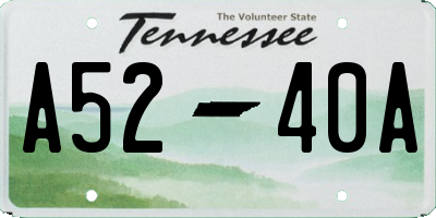 TN license plate A5240A
