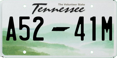 TN license plate A5241M