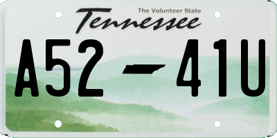TN license plate A5241U