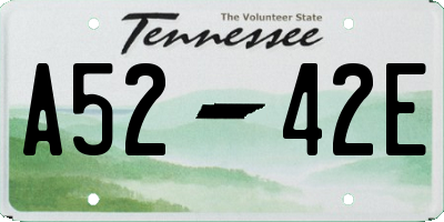 TN license plate A5242E