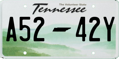 TN license plate A5242Y