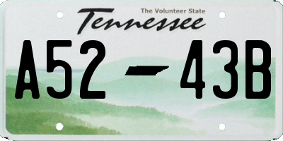 TN license plate A5243B