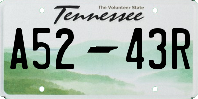TN license plate A5243R