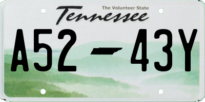 TN license plate A5243Y