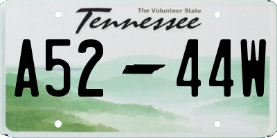 TN license plate A5244W