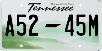 TN license plate A5245M