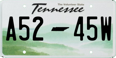 TN license plate A5245W