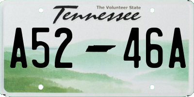 TN license plate A5246A