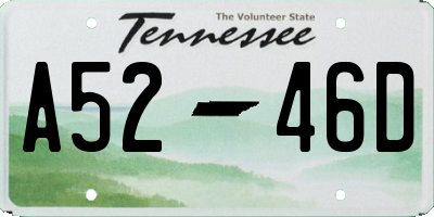 TN license plate A5246D