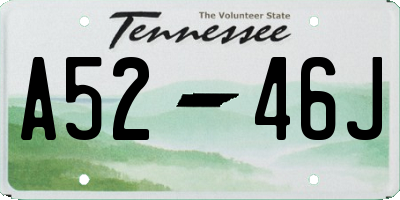 TN license plate A5246J
