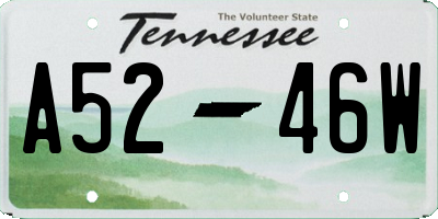 TN license plate A5246W